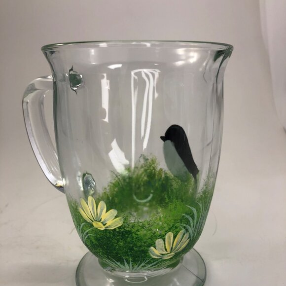 Hand Painted Glass Coffe/Tea Cup - Picture 5 of 6